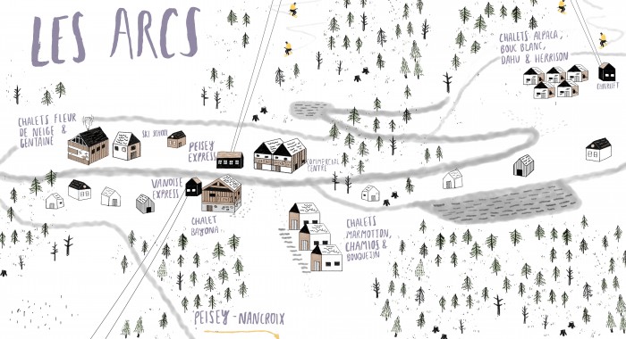 Chalet Dahu, Les Arcs: Plan Peisey ski chalet, image 7